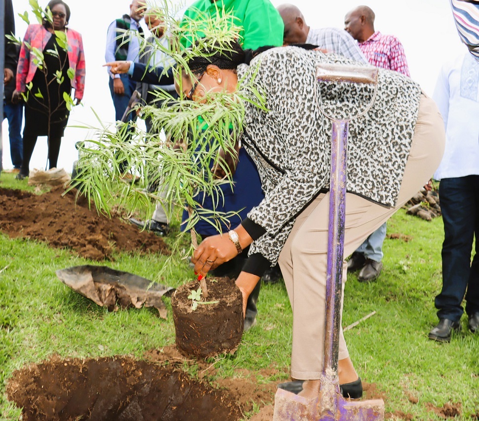 PS Esther Ngero Commends Egerton University's Sustainability Drive During Strategic Plan Retreat Closure and Tree-Planting Ceremony