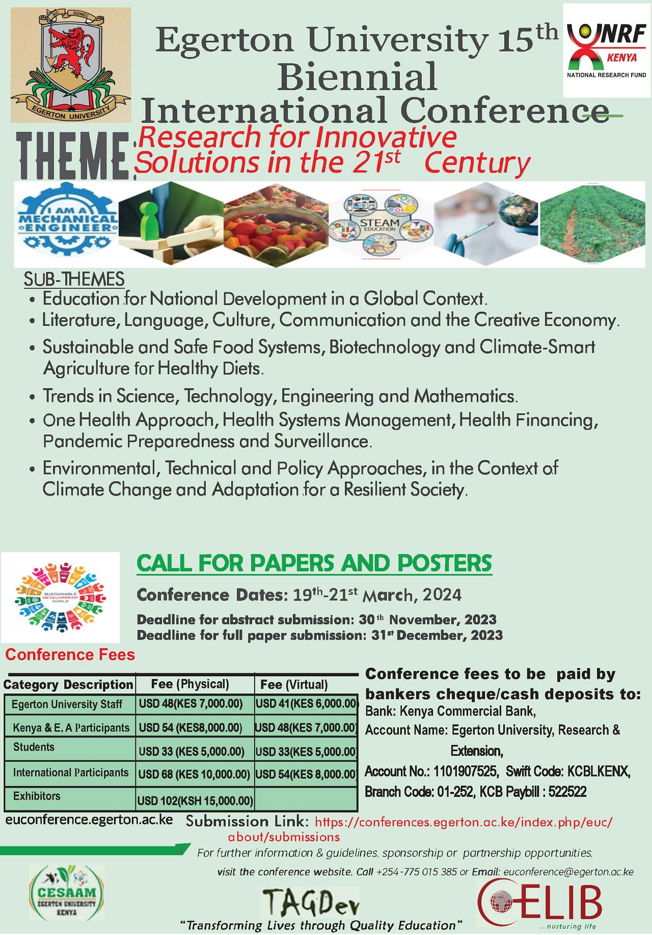 Egerton University 15 th Biennial - International Conference