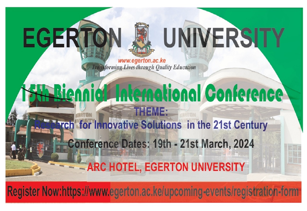 Egerton university 15th Biennial International Conference Registration Form