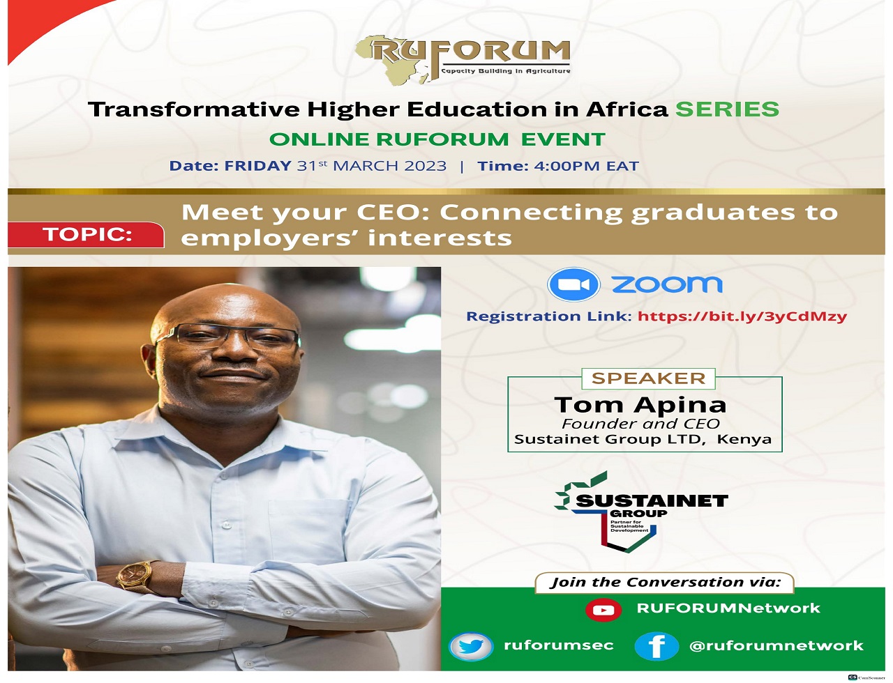 Transformative Higher Education in Africa SERIES ONLINE RUFORUM EVENT 
