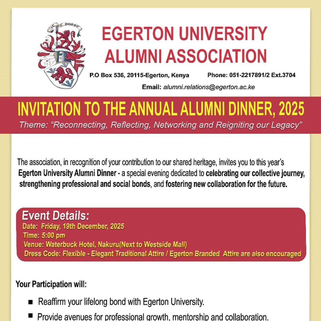 Egerton University Alumni Dinner 2025