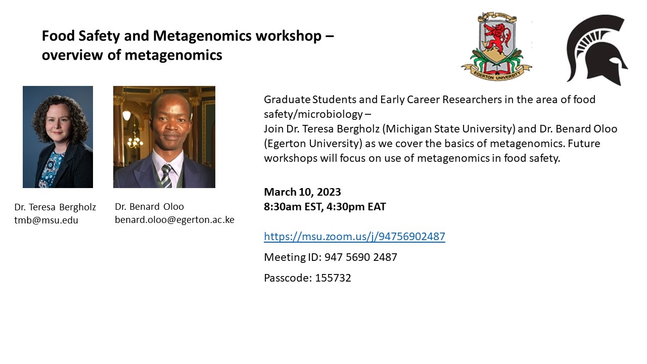 Food Safety and Metagenomics workshop-Overview of Metagenomics