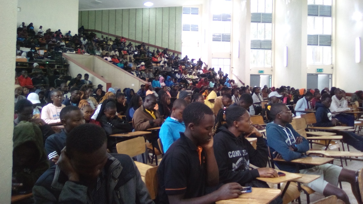 A section of first year students during the Library orientation at Kilimo Halljpg