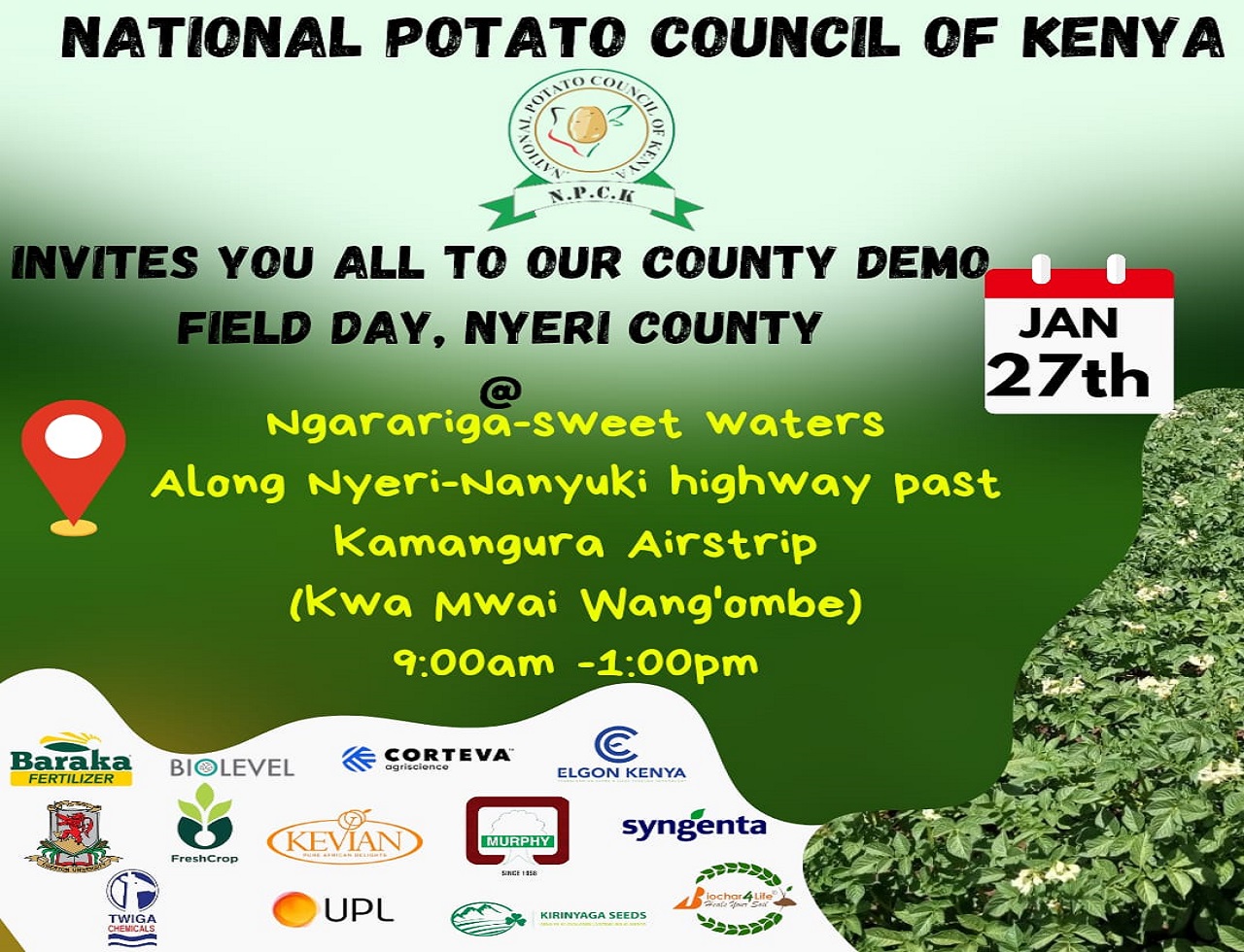 An invitation to Field Days for training farmers in potato production