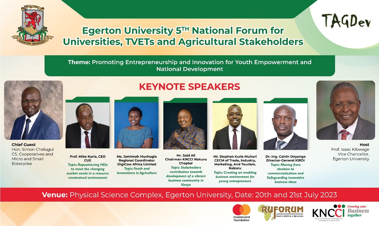 Egerton University 5th National Forum for Universities,TVETs and Agricultural Stakeholders