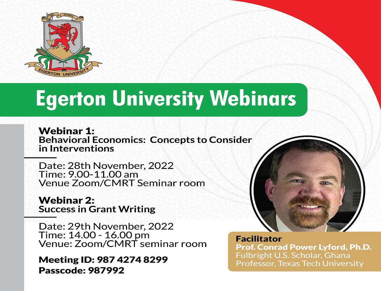 Egerton University Webinars