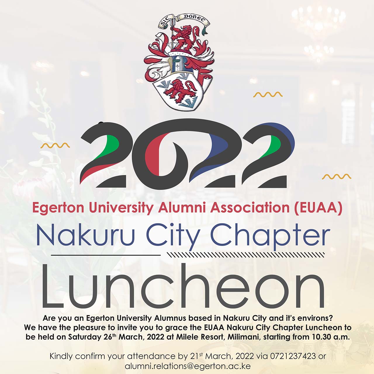 Egerton University Alumni Association (EUAA) Nakuru City Chapter Luncheon