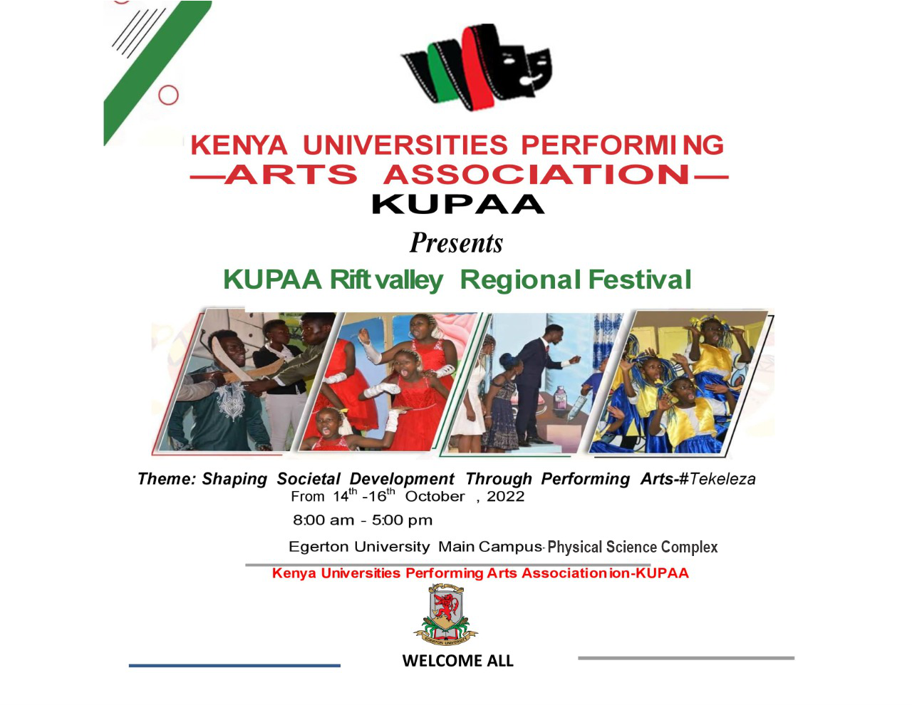 Kenya Universities Performing Arts Association (KUPAA) Rift valley Regional Festival
