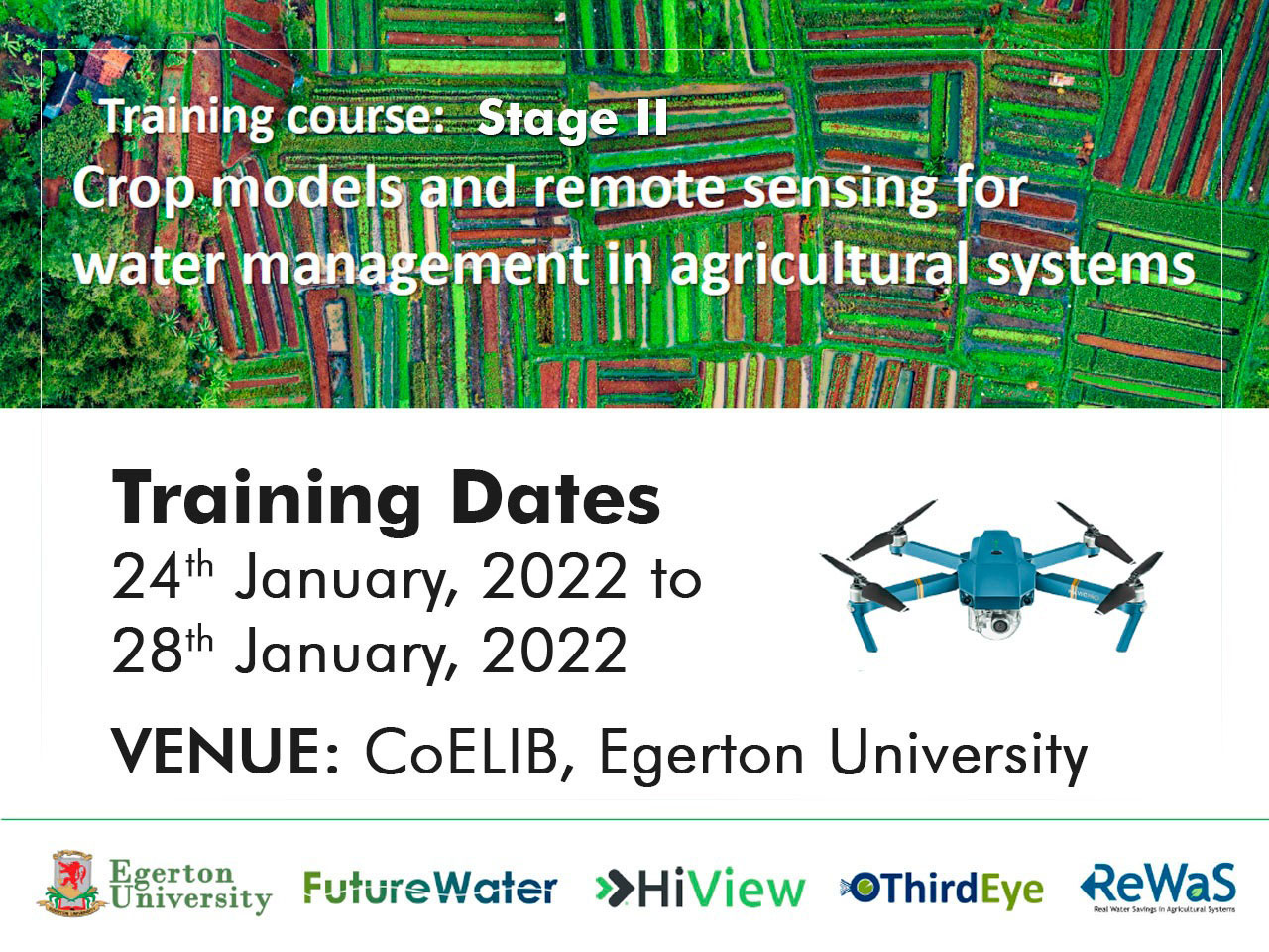 Training on Crop Models and Remote Sensing for Water Management in Agricultural Systems (Phase II)