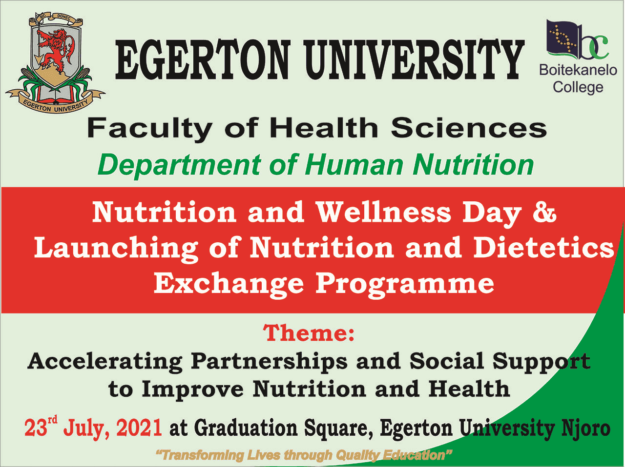 Nutrition and Wellness Day & Launching of Nutrition and Dietetics Exchange Programme