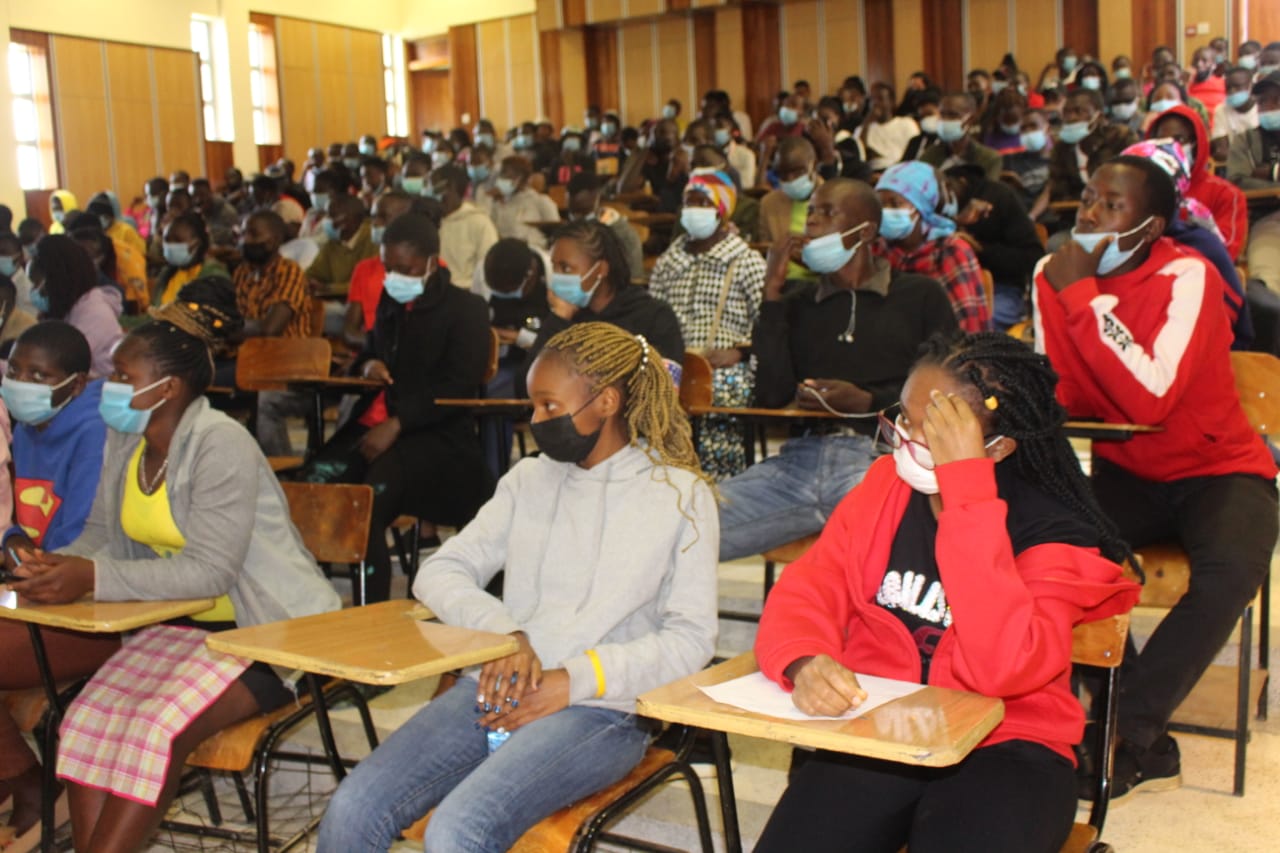 First-year students participate in an in-person orientation programme