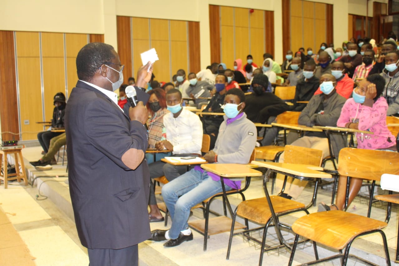First-year students participate in an in-person orientation programme