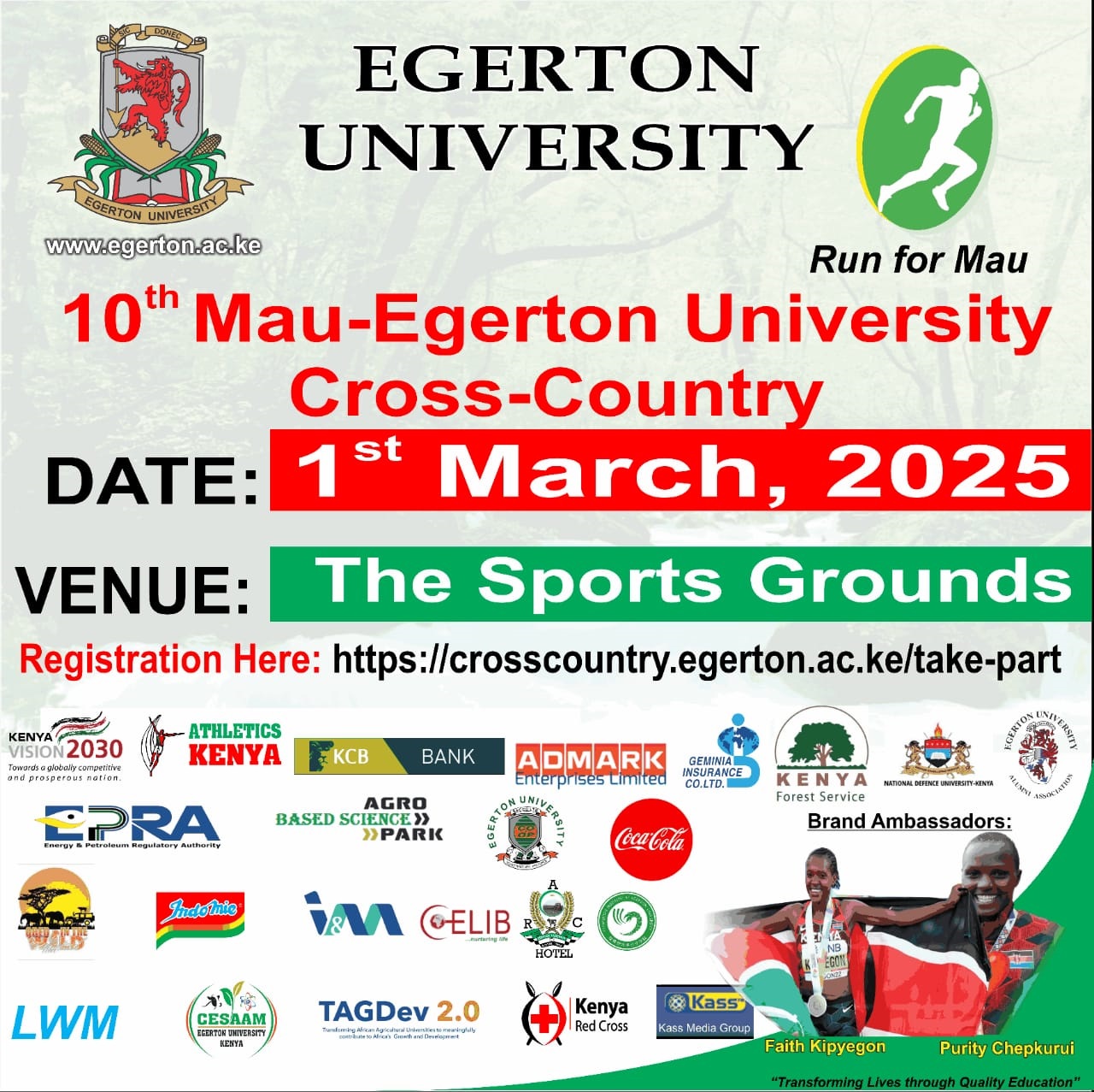 Meet the Mau-Egerton University Cross Country Brand Ambassadors
