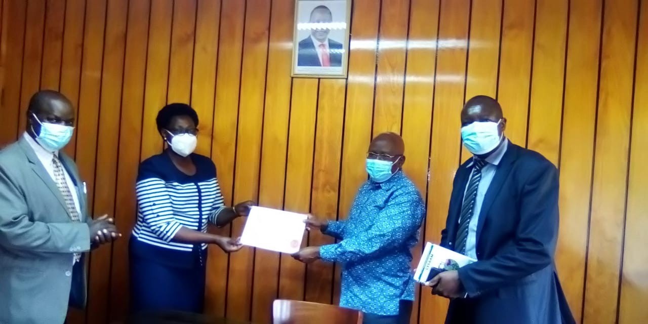 Courtesy call to the acting Vice-Chancellor by the Dean, Faculty of Law- to hand over Certificate of full accreditation