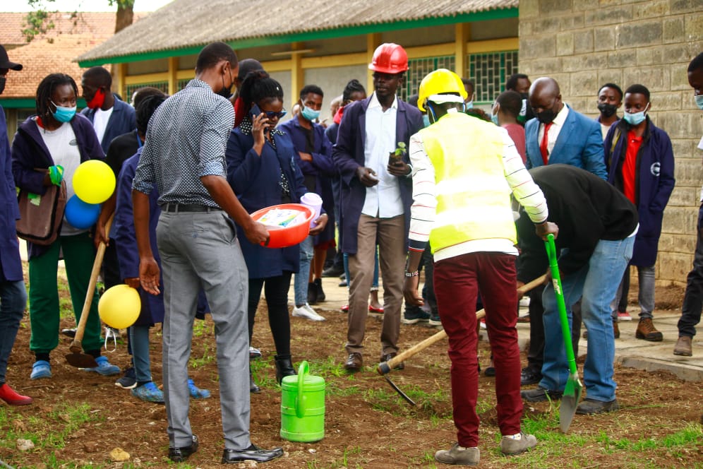 Engineering Club Students Lay Pavements on the Njoro Campus