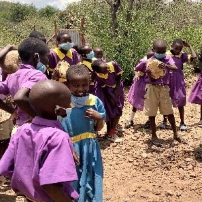 Students From Endao Primary School Enjoying Themselves At The Tortoise Pen