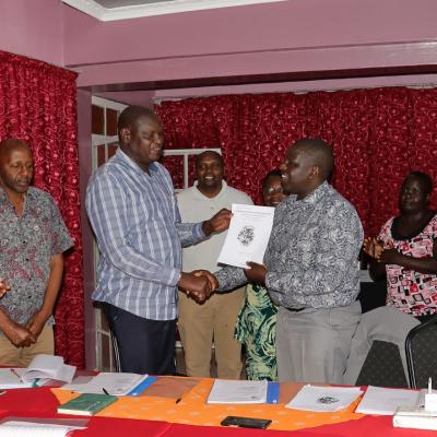 Ceremony of handing over by Egerton Alumni Association