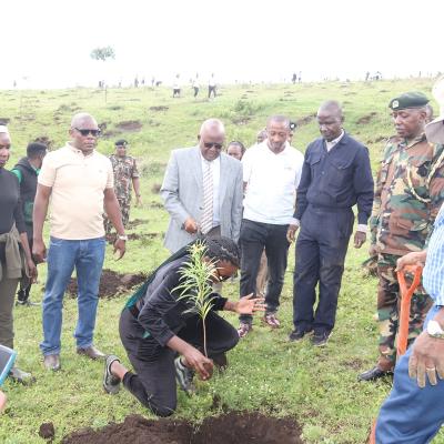 Safaricom Representative During Tree Planting